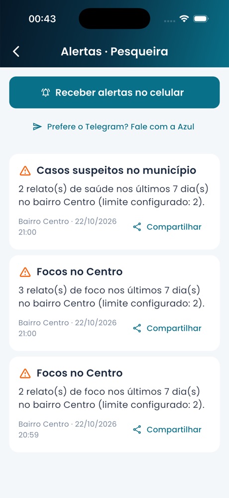 Alertas no iPhone